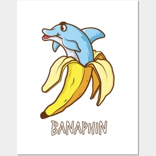 Banana Dolphin Posters and Art